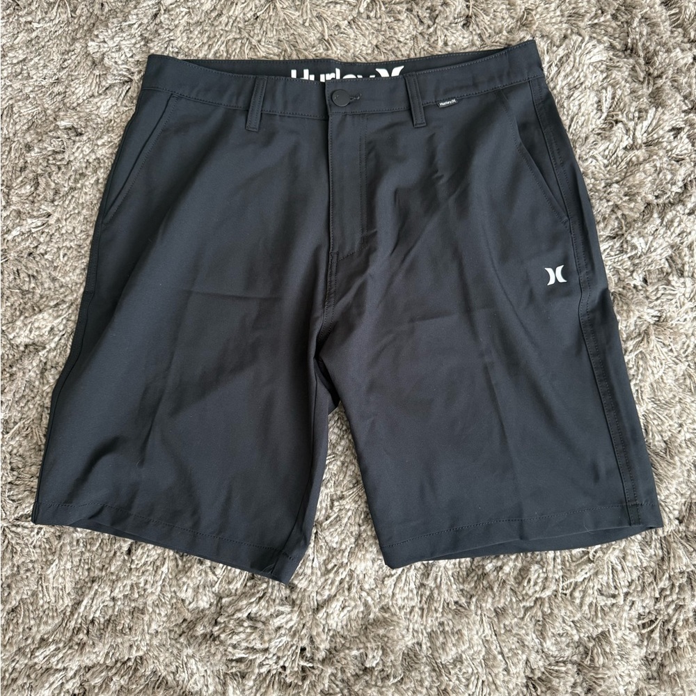 Hurley Black Hybrid Shorts Minimalist Design